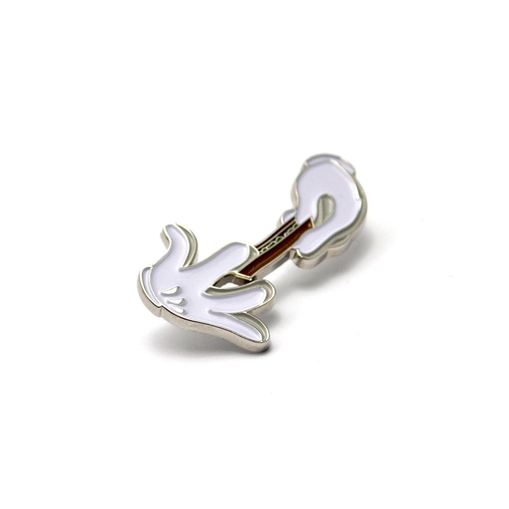 The Mickey Rollin' Hat Pin - A street art metal enamel graffiti lapel pin